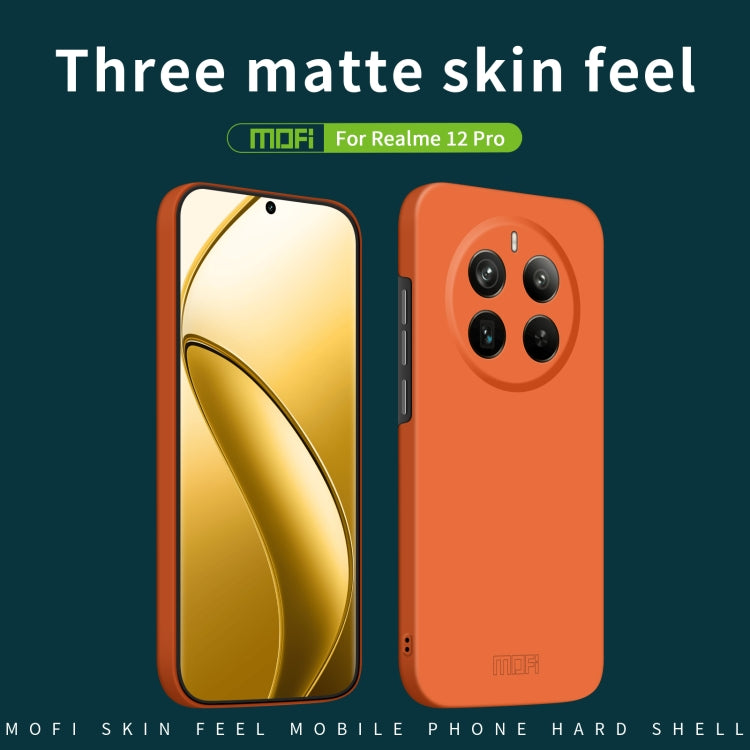 For Realme 12 Pro / 12 Pro+ MOFI Qin Series Skin Feel All-inclusive PC Phone Case(Green) - Realme Cases by MOFI | Online Shopping South Africa | PMC Jewellery