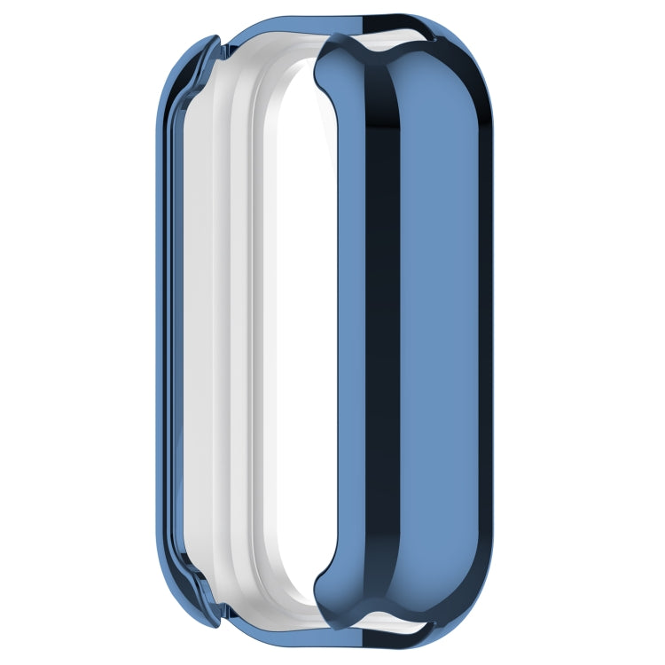 For Xiaomi Smart Band 8 Active Full Package TPU Electroplated Watch Protective Case(Blue) - Watch Cases by PMC TechLife | Online Shopping South Africa | PMC TechLife | Buy Now Pay Later Mobicred