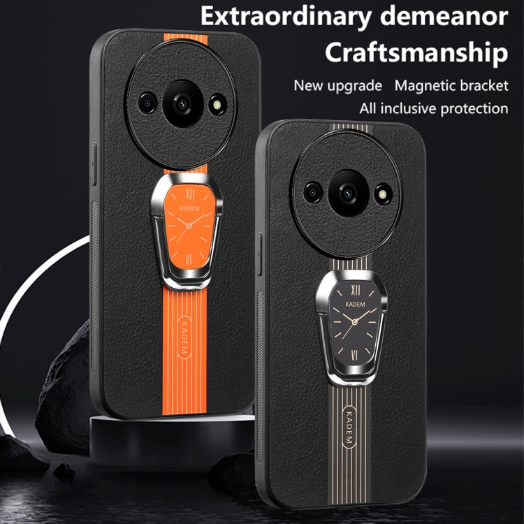 For Xiaomi Redmi A3 Magnetic Litchi Leather Back Phone Case with Holder(Green) - Xiaomi Cases by PMC TechLife | Online Shopping South Africa | PMC TechLife | Buy Now Pay Later Mobicred