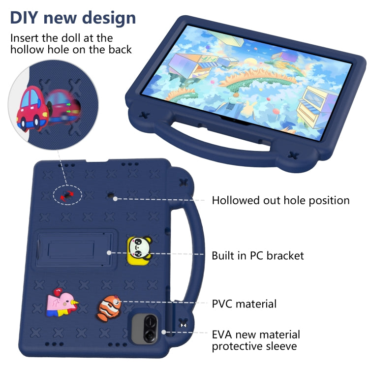 For Honor Pad X8a Handle Kickstand Children EVA Shockproof Tablet Case(Navy Blue) - Honor by PMC TechLife | Online Shopping South Africa | PMC TechLife | Buy Now Pay Later Mobicred