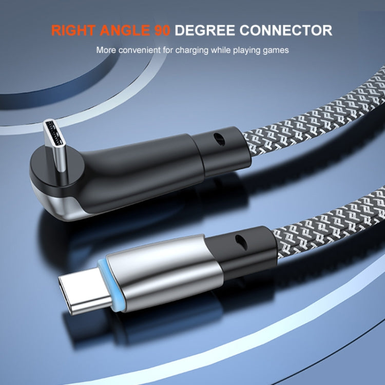 ENKAY PD30W Elbow Type-C to 8 Pin Fast Charging Data Braid Cable with Indicator Light, Length:1.2m - 2 in 1 Cable by ENKAY | Online Shopping South Africa | PMC Jewellery | Buy Now Pay Later Mobicred