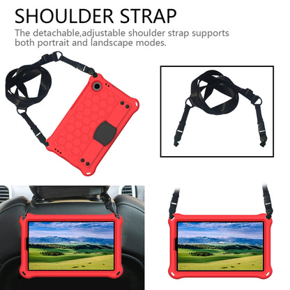 For Blackview Tab 60 8.7 2023 Honeycomb EVA Hybrid PC Tablet Case with Strap(Red +Black) - Others by PMC Jewellery | Online Shopping South Africa | PMC Jewellery