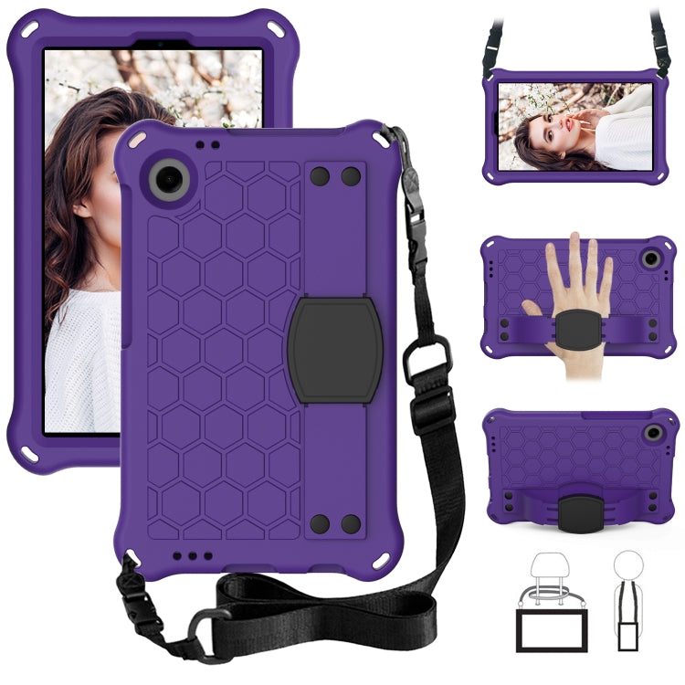 For Blackview Tab 60 8.7 2023 Honeycomb EVA Hybrid PC Tablet Case with Strap(Purple+Black) - Others by PMC Jewellery | Online Shopping South Africa | PMC Jewellery