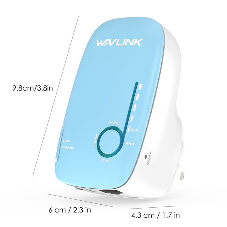 WAVLINK WN576K1 AC1200 Household WiFi Router Network Extender Dual Band Wireless Repeater, Plug:US Plug (Blue) - Wireless Routers by WAVLINK | Online Shopping South Africa | PMC Jewellery | Buy Now Pay Later Mobicred