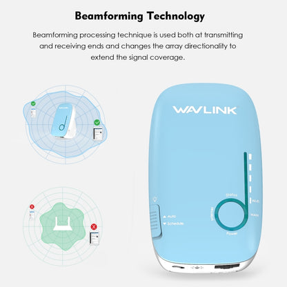 WAVLINK WS-WN576A2 AC750 Household WiFi Router Network Extender Dual Band Wireless Repeater, Plug:AU Plug - Wireless Routers by WAVLINK | Online Shopping South Africa | PMC Jewellery | Buy Now Pay Later Mobicred