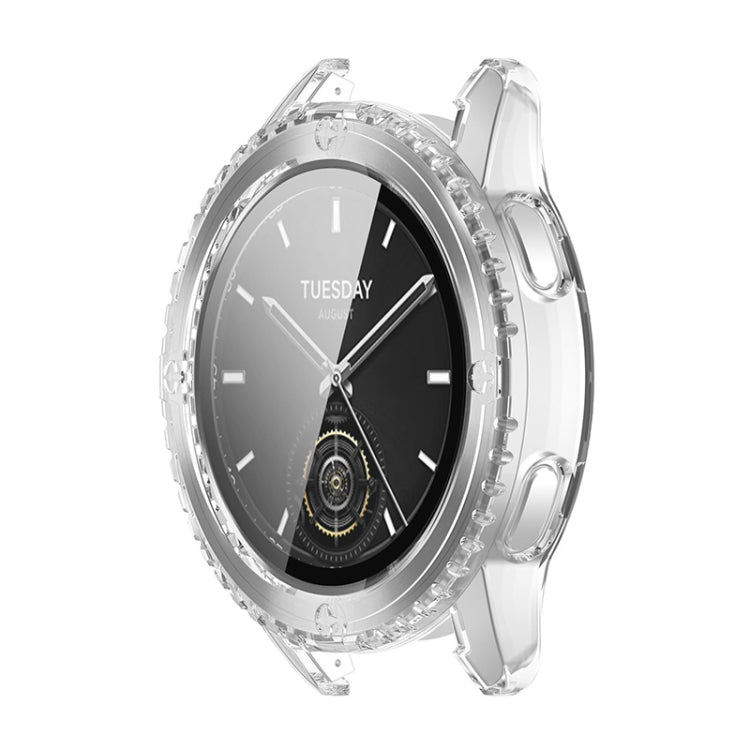 For Xiaomi Watch S3 ENKAY Hat-Prince Full Coverage PC + Tempered Glass Film Integrated Watch Case(Transparent) - Watch Cases by ENKAY | Online Shopping South Africa | PMC Jewellery | Buy Now Pay Later Mobicred