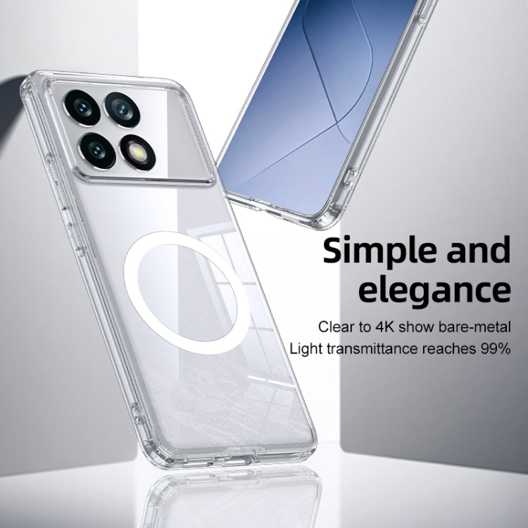 For Xiaomi Redmi K70E MagSafe Armor Clear TPU Hybrid PC Phone Case(Transparent) - K70E Cases by PMC Jewellery | Online Shopping South Africa | PMC Jewellery