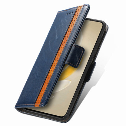 For vivo X100 CaseNeo Splicing Dual Magnetic Buckle Leather Phone Case(Blue) - X100 Cases by imak | Online Shopping South Africa | PMC Jewellery | Buy Now Pay Later Mobicred