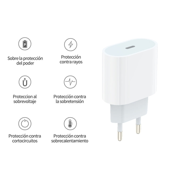 PD35W USB-C / Type-C Port Charger for iPhone / iPad Series, EU Plug - USB Charger by PMC TechLife | Online Shopping South Africa | PMC TechLife | Buy Now Pay Later Mobicred