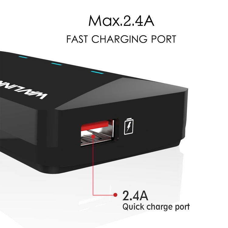 WAVLINK WL-UH3042P1 2.4A Fast Charging Adapter for Keyboard Mouse 4-Port USB3.0 HUB(UK Plug) - USB 3.0 HUB by WAVLINK | Online Shopping South Africa | PMC Jewellery | Buy Now Pay Later Mobicred