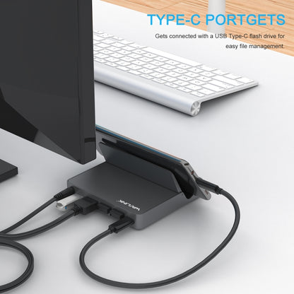 WAVLINK WL-UHP3D01 Portable Type-C Cell Phone Docking Station Multi-Port USB HUB Adapter(EU Plug) - USB 3.0 HUB by WAVLINK | Online Shopping South Africa | PMC Jewellery | Buy Now Pay Later Mobicred