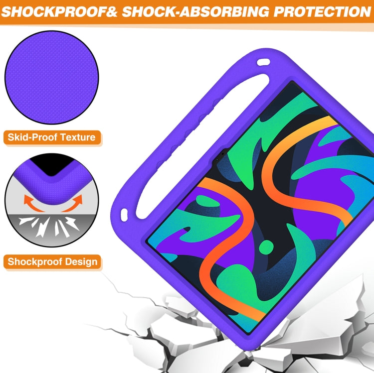 For Amazon Fire Max 11 2023 Handle EVA Shockproof Tablet Case with Holder(Purple) - Amazon by PMC TechLife | Online Shopping South Africa | PMC TechLife | Buy Now Pay Later Mobicred