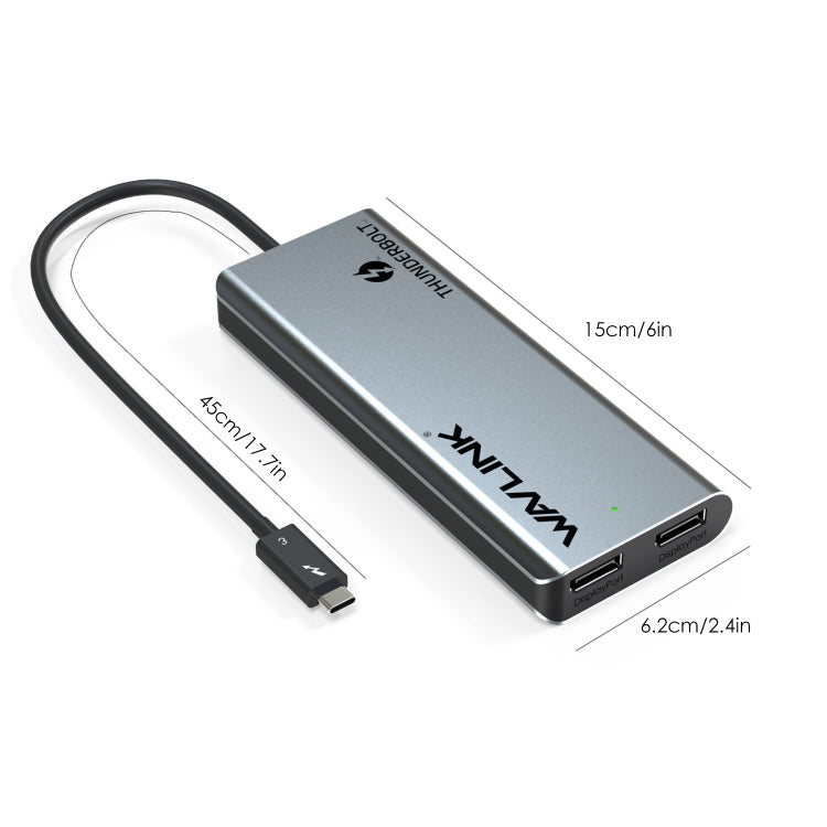 WAVLINK WL-UTD05 Multi-Function 4-in-1 Extender Type-C to DP Thunderbolt 3 Connector 4K Transfer - free shipping - PMC Jewellery - Order now!