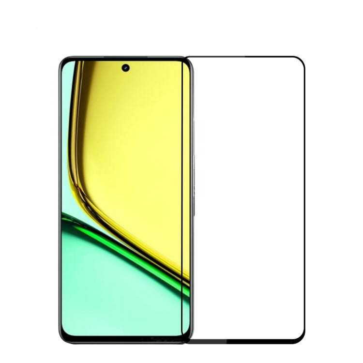 For Realme C67 5G MOFI 9H 2.5D Full Screen Tempered Glass Film(Black) - Realme Tempered Glass by MOFI | Online Shopping South Africa | PMC TechLife | Buy Now Pay Later Mobicred