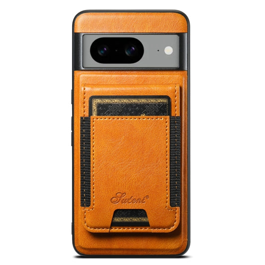 For Google Pixel 8 Pro Suteni H17 Oil Eax Leather Detachable Wallet Phone Case(Khaki) - Google Cases by Suteni | Online Shopping South Africa | PMC Jewellery | Buy Now Pay Later Mobicred