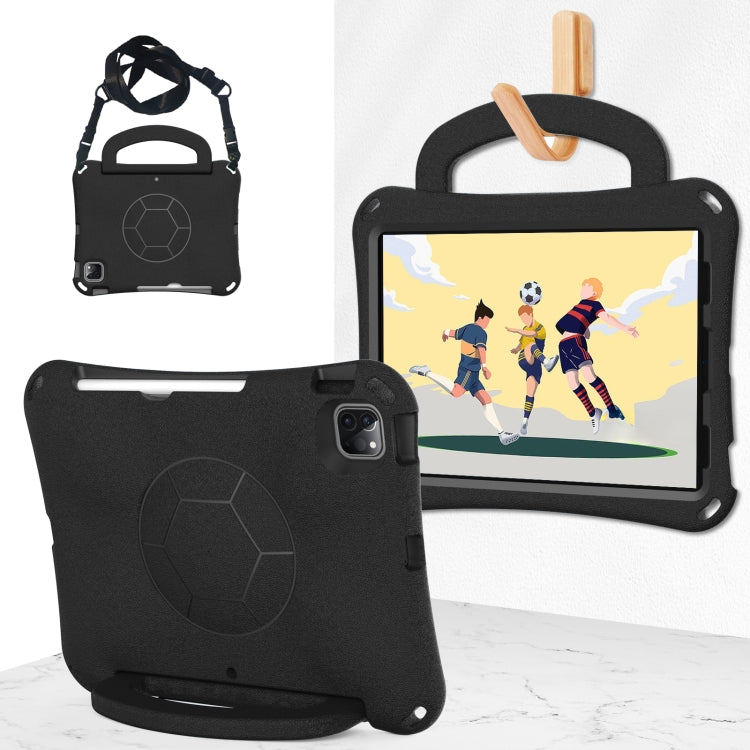 For iPad Air 11 2025 / 2024 Handle Football Shaped EVA Shockproof Tablet Case(Black) - iPad Air 11 2025 / 2024 Cases by PMC Jewellery | Online Shopping South Africa | PMC Jewellery | Buy Now Pay Later Mobicred