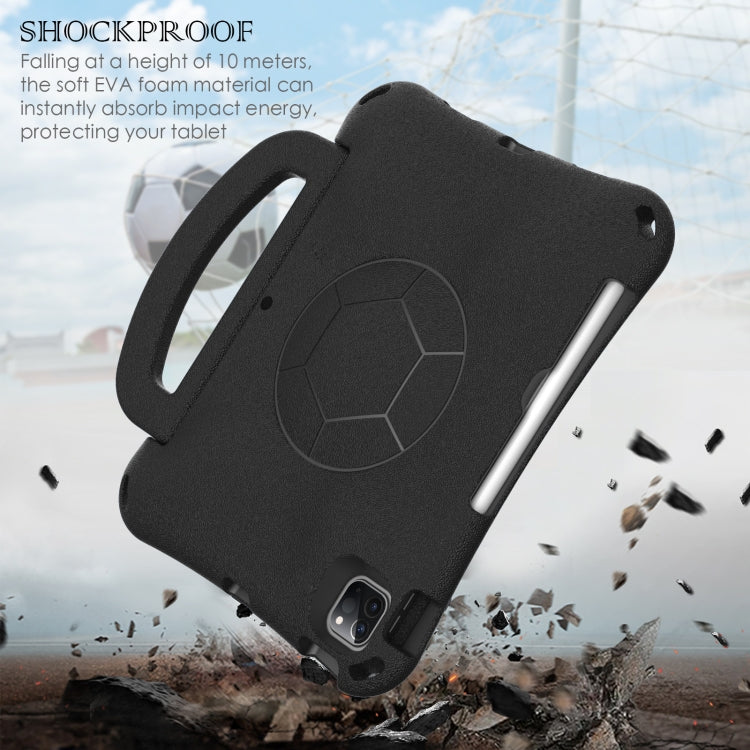 For iPad Air 11 2025 / 2024 Handle Football Shaped EVA Shockproof Tablet Case(Black) - iPad Air 11 2025 / 2024 Cases by PMC Jewellery | Online Shopping South Africa | PMC Jewellery | Buy Now Pay Later Mobicred