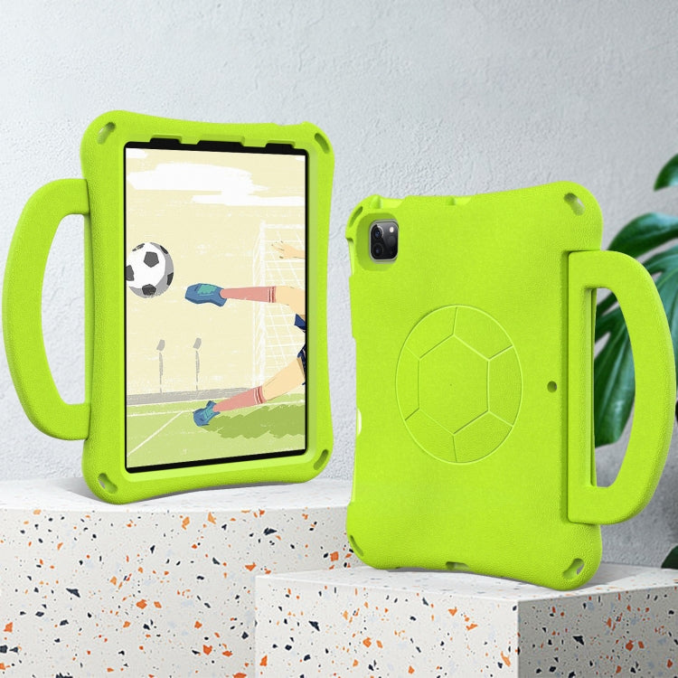 For iPad Pro 11 2024 Handle Football Shaped EVA Shockproof Tablet Case(Grass Green) - iPad Pro 11 2024 Cases by PMC TechLife | Online Shopping South Africa | PMC TechLife | Buy Now Pay Later Mobicred