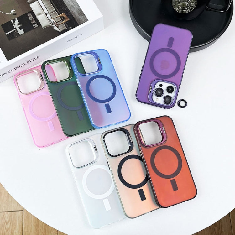 For iPhone 15 Plus MagSafe Lens Holder PC Hybrid TPU Phone Case(Red) - iPhone 15 Plus Cases by PMC TechLife | Online Shopping South Africa | PMC TechLife
