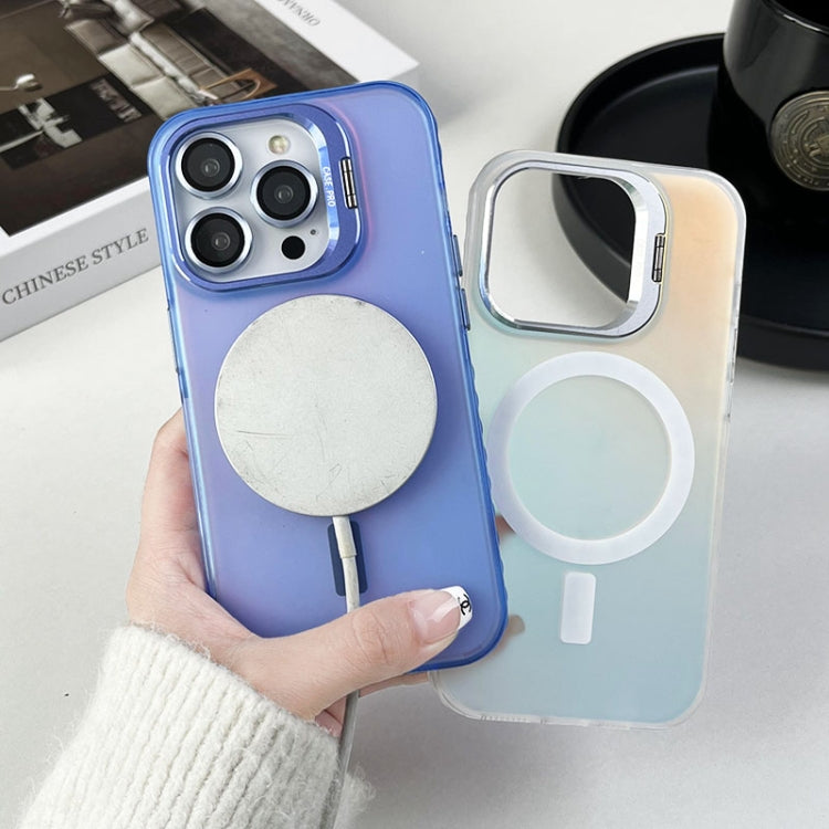 For iPhone 12 Pro Lens Holder MagSafe PC Hybrid TPU Phone Case(White) - free shipping - PMC TechLife - Order now!