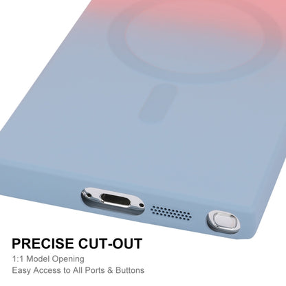 For Samsung Galaxy S23 Ultra 5G ENKAY Hat-Prince MagSafe Rainbow Gradient Silicone Phone Case with Lens Film(Dark Blue) - Galaxy S23 Ultra 5G Cases by ENKAY | Online Shopping South Africa | PMC Jewellery