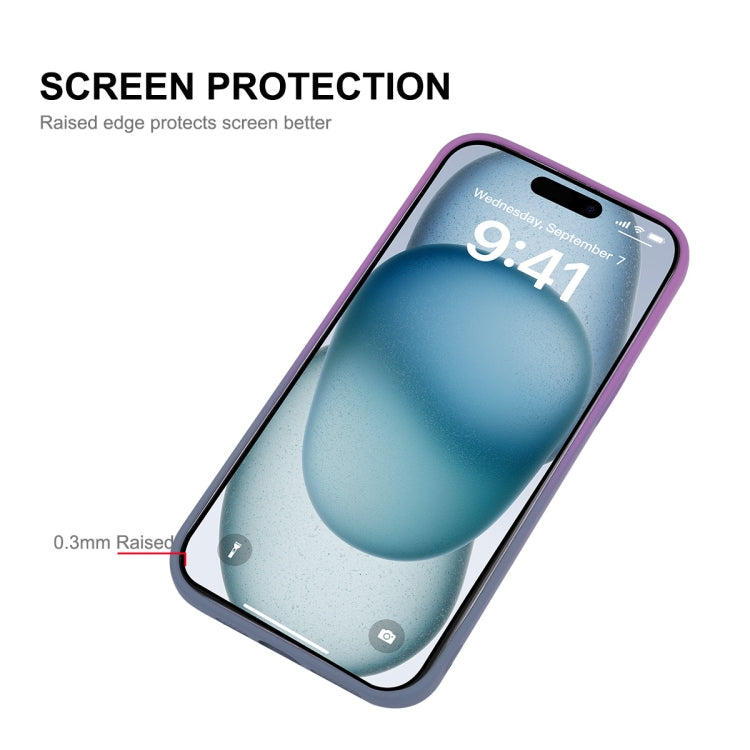 For iPhone 16 Pro ENKAY Hat-Prince MagSafe Rainbow Gradient Silicone Phone Case with Lens Film(Dark Blue) - iPhone 16 Pro Cases by ENKAY | Online Shopping South Africa | PMC Jewellery | Buy Now Pay Later Mobicred