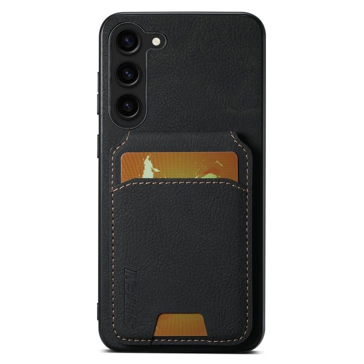 For Samsung Galaxy S24+ 5G Suteni H02 Litchi Leather Card Wallet Stand Back Phone Case(Black) - Galaxy S24+ 5G Cases by Suteni | Online Shopping South Africa | PMC Jewellery | Buy Now Pay Later Mobicred