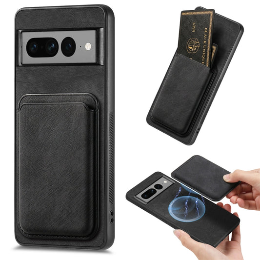 For Google Pixel 7 Pro Retro Leather Card Bag Magnetic Phone Case(Black) - Google Cases by PMC Jewellery | Online Shopping South Africa | PMC Jewellery