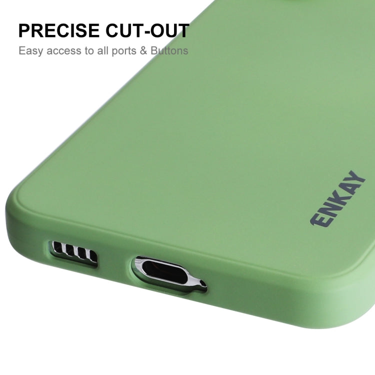 For Samsung Galaxy S24 5G ENKAY Liquid Silicone Soft Shockproof Phone Case(Dark Green) - Galaxy S24 5G Cases by ENKAY | Online Shopping South Africa | PMC Jewellery | Buy Now Pay Later Mobicred