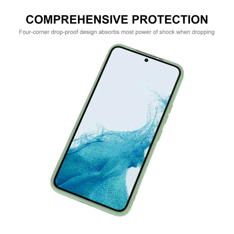 For Samsung Galaxy S24 5G ENKAY Liquid Silicone Soft Shockproof Phone Case(Light Green) - Galaxy S24 5G Cases by ENKAY | Online Shopping South Africa | PMC Jewellery | Buy Now Pay Later Mobicred