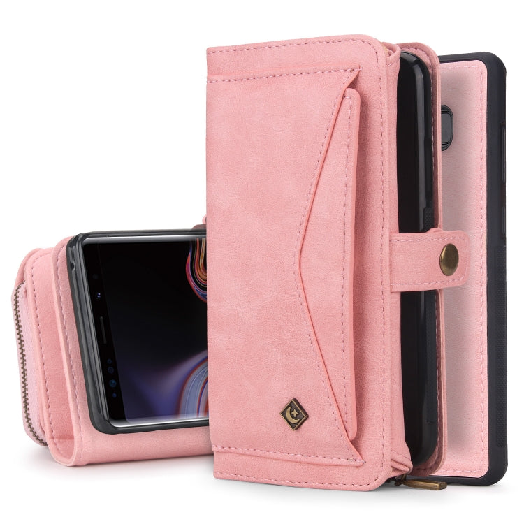 For Samsung Galaxy Note9 Multi-functional Zipper Wallet Leather Phone Case(Pink) - Galaxy Phone Cases by PMC Jewellery | Online Shopping South Africa | PMC Jewellery