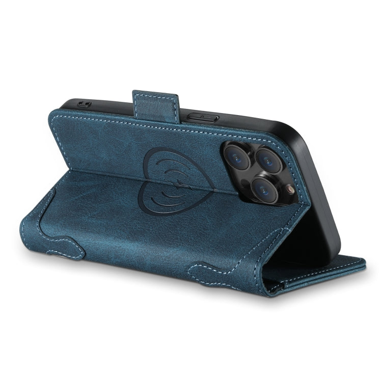 For iPhone 15 SUTENI J07 Multifunctional Horizontal Flip Magsafe Leather Phone Case(Blue) - iPhone 15 Cases by Suteni | Online Shopping South Africa | PMC Jewellery | Buy Now Pay Later Mobicred