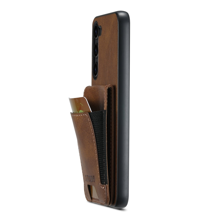 For Samsung Galaxy S24+ 5G Suteni H03 Oil Wax Leather Wallet Stand Back Phone Case(Brown) - Galaxy S24+ 5G Cases by Suteni | Online Shopping South Africa | PMC Jewellery | Buy Now Pay Later Mobicred