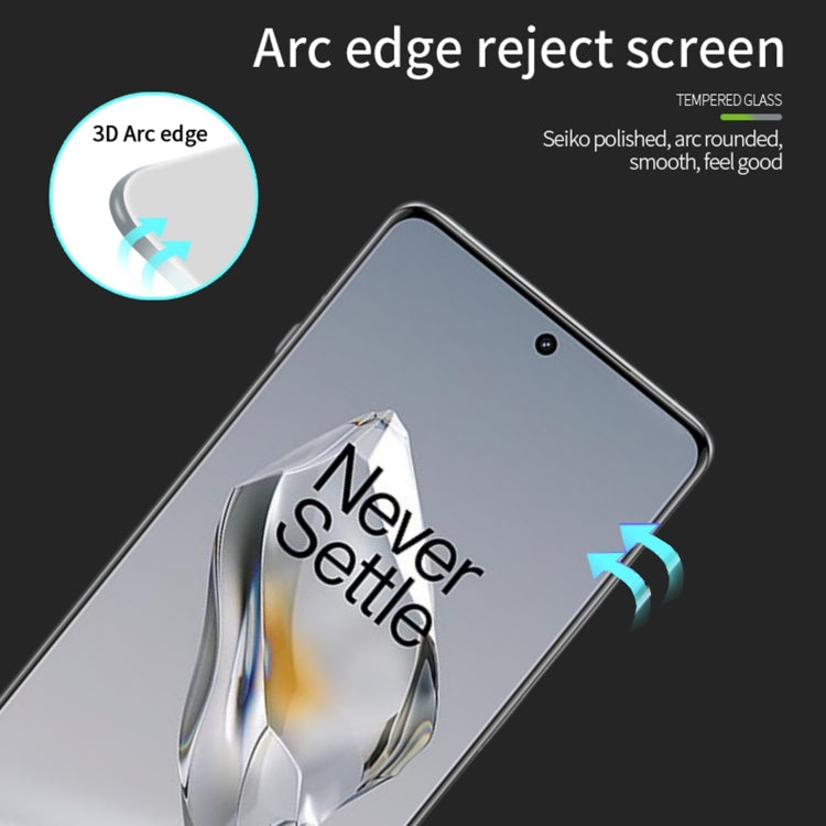 For OnePlus 12 MOFI 9H 3D Hot Bending Tempered Glass Film(Black) - free shipping - PMC TechLife - Order now!