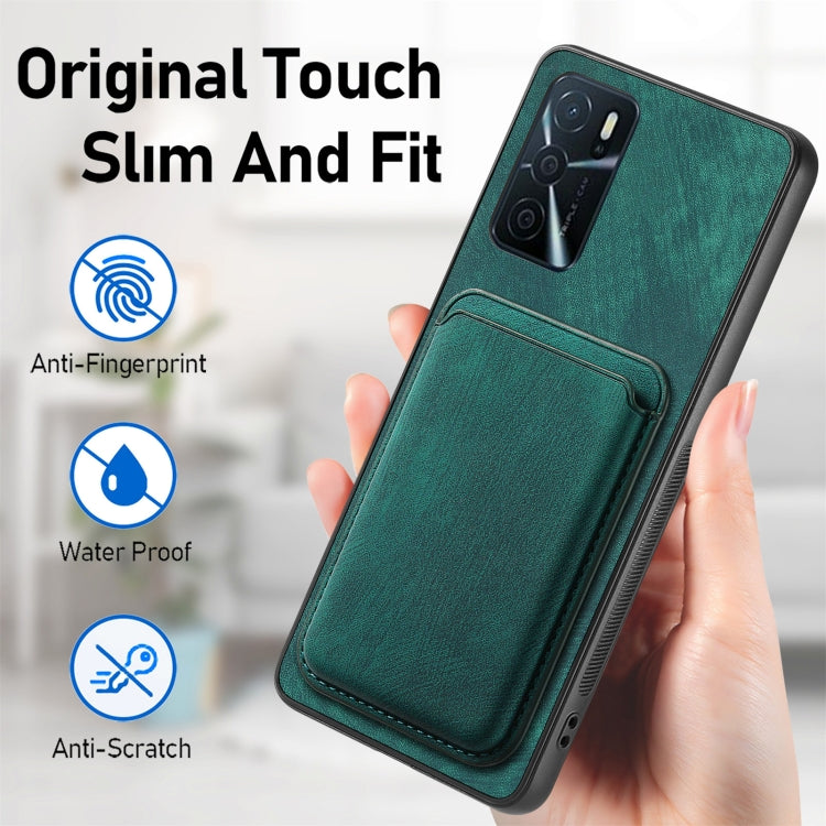 For OPPO A57 4G Retro Leather Card Bag Magnetic Phone Case(Green) - OPPO Cases by PMC Jewellery | Online Shopping South Africa | PMC Jewellery | Buy Now Pay Later Mobicred