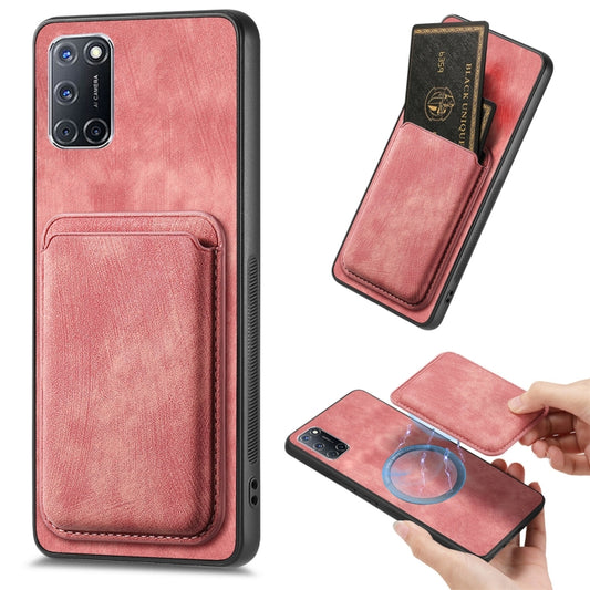 For OPPO A52 / A72/ A92 Retro Leather Card Bag Magnetic Phone Case(Pink) - OPPO Cases by PMC Jewellery | Online Shopping South Africa | PMC Jewellery | Buy Now Pay Later Mobicred