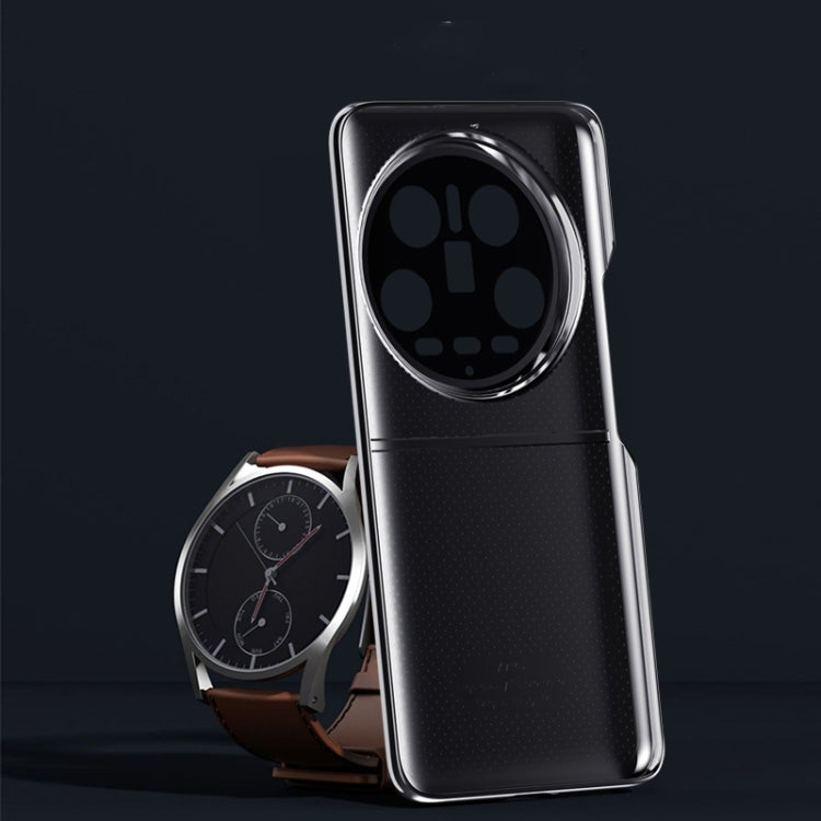 For Xiaomi 14 Ultra Electroplating Plain-leather All-inclusive Shockproof Phone Case(Bule) - free shipping - PMC TechLife - Order now!