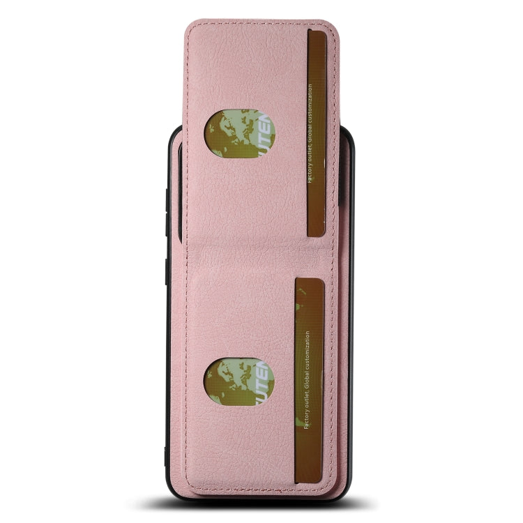 For Samsuny Galaxy S24+ 5G Suteni H03 Litchi Leather Card Bag Stand Back Phone Case(Pink) - Galaxy S24+ 5G Cases by Suteni | Online Shopping South Africa | PMC Jewellery | Buy Now Pay Later Mobicred