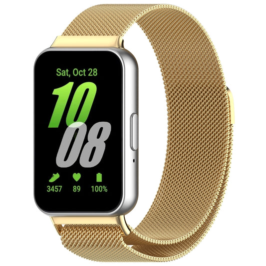 For Samsung Galaxy Fit 3 Milanese Metal Steel Mesh Watch Band(Gold) - Watch Bands by PMC Jewellery | Online Shopping South Africa | PMC Jewellery