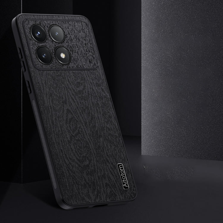 For Xiaomi Redmi K70 Tree Bark Leather Shockproof Phone Case(Grey) - K70 Cases by PMC Jewellery | Online Shopping South Africa | PMC Jewellery | Buy Now Pay Later Mobicred