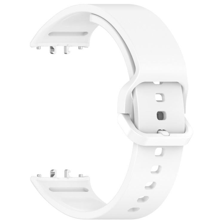 For Samsung Galaxy Fit 3 Solid Color Colorful Buckle Silicone Watch Band(White) - Watch Bands by PMC TechLife | Online Shopping South Africa | PMC TechLife
