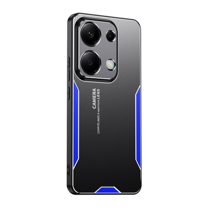 For Xiaomi Redmi Note 13 Pro 4G Blade Series TPU Hybrid Metal Phone Case(Blue) - Note 13 Pro Cases by PMC Jewellery | Online Shopping South Africa | PMC Jewellery