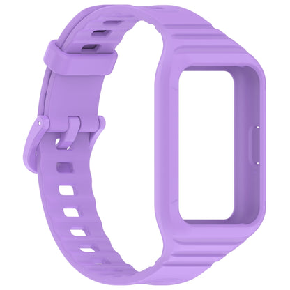 For Samsung Galaxy Fit 3 Integrated TPU Watch Band(Purple) - Watch Bands by PMC Jewellery | Online Shopping South Africa | PMC Jewellery