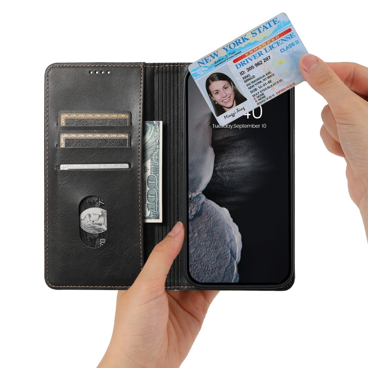 For Samsung Galaxy S24+ 5G Suteni J02 Oil Wax Wallet Leather Phone Case(Black) - Galaxy S24+ 5G Cases by Suteni | Online Shopping South Africa | PMC Jewellery | Buy Now Pay Later Mobicred