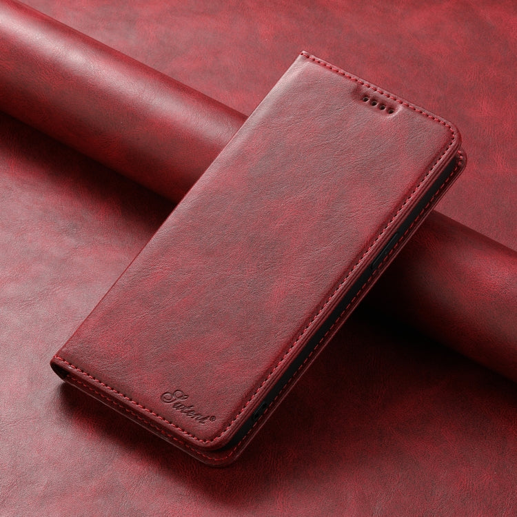 For Samsung Galaxy S24 5G Suteni J02 Oil Wax Wallet Leather Phone Case(Red) - Galaxy S24 5G Cases by Suteni | Online Shopping South Africa | PMC Jewellery | Buy Now Pay Later Mobicred