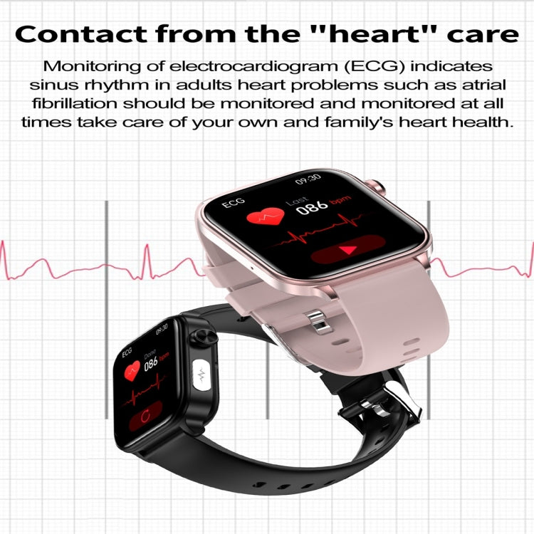 ET570 1.96 inch Color Screen Smart Watch Silicone Strap, Support Bluetooth Call / ECG(Blue) - free shipping - PMC TechLife - Order now!