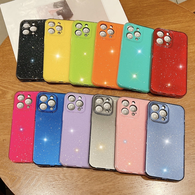 For iPhone 16 Jelly Glitter Solid Color TPU Phone Case(Purple) - iPhone 16 Cases by PMC TechLife | Online Shopping South Africa | PMC TechLife | Buy Now Pay Later Mobicred