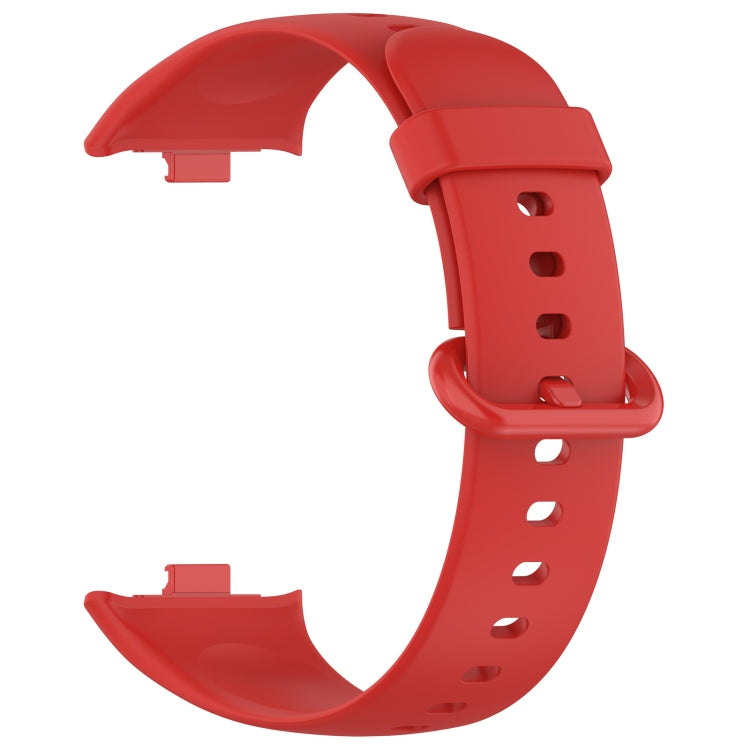 For Redmi Watch 4 Solid Color Colorful Buckle Silicone Watch Band(Red) - Watch Bands by PMC Jewellery | Online Shopping South Africa | PMC Jewellery