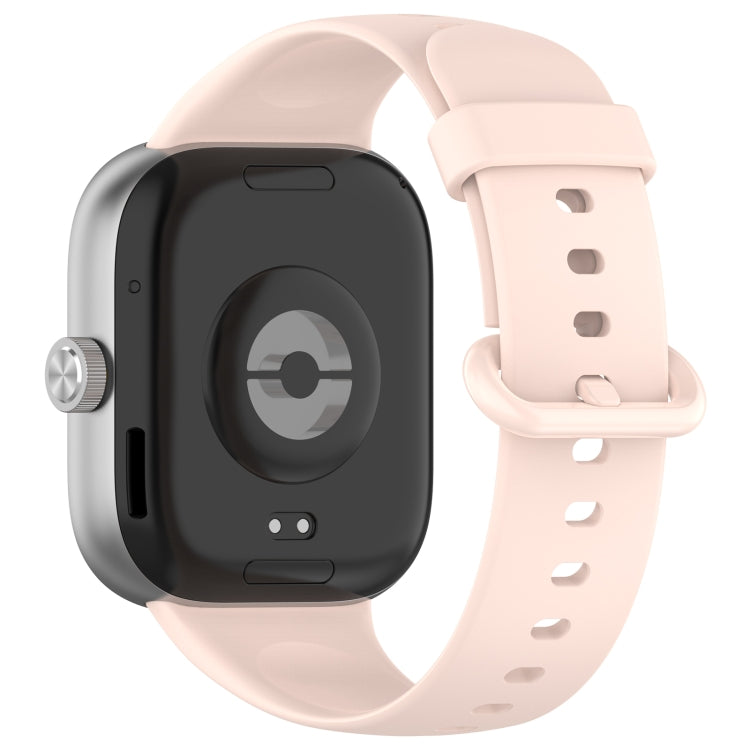 For Redmi Watch 4 Solid Color Colorful Buckle Silicone Watch Band(Light Pink) - Watch Bands by PMC TechLife | Online Shopping South Africa | PMC TechLife