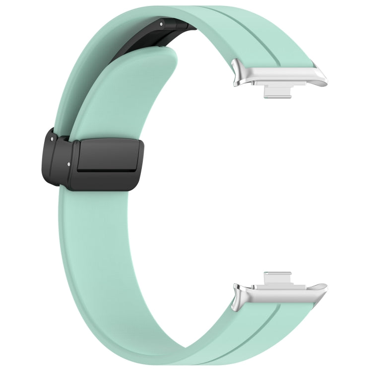 For Redmi Watch 4 Groove Folding Magnetic Buckle Silicone Watch Band(Teal) - Watch Bands by PMC Jewellery | Online Shopping South Africa | PMC Jewellery